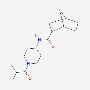 molecular formula C17H28N2O2 B7526331 N-[1-(2-methylpropanoyl)piperidin-4-yl]bicyclo[2.2.1]heptane-2-carboxamide 
