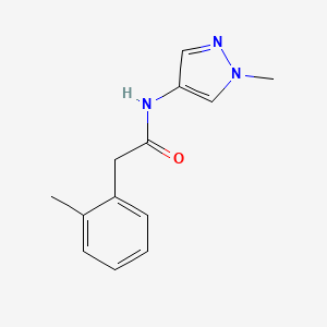 molecular formula C13H15N3O B7526337 2-(2-methylphenyl)-N-(1-methylpyrazol-4-yl)acetamide 
