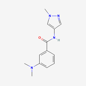 molecular formula C13H16N4O B7526344 3-(dimethylamino)-N-(1-methylpyrazol-4-yl)benzamide 
