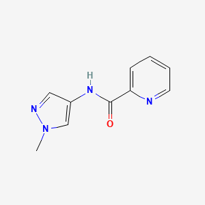 molecular formula C10H10N4O B7526349 N-(1-methylpyrazol-4-yl)pyridine-2-carboxamide 