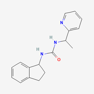 molecular formula C17H19N3O B7526377 1-(2,3-dihydro-1H-inden-1-yl)-3-(1-pyridin-2-ylethyl)urea 