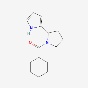 molecular formula C15H22N2O B7526402 cyclohexyl-[2-(1H-pyrrol-2-yl)pyrrolidin-1-yl]methanone 