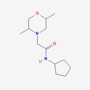 molecular formula C13H24N2O2 B7526417 N-cyclopentyl-2-(2,5-dimethylmorpholin-4-yl)acetamide 