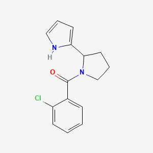 molecular formula C15H15ClN2O B7526427 (2-chlorophenyl)-[2-(1H-pyrrol-2-yl)pyrrolidin-1-yl]methanone 