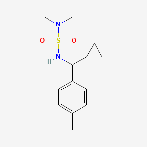 molecular formula C13H20N2O2S B7526453 1-[Cyclopropyl-(dimethylsulfamoylamino)methyl]-4-methylbenzene 