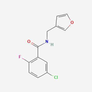 molecular formula C12H9ClFNO2 B7526478 5-chloro-2-fluoro-N-(furan-3-ylmethyl)benzamide 