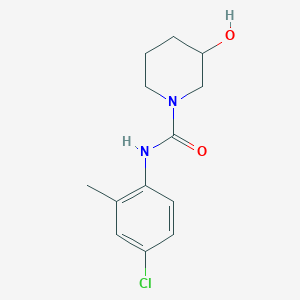 molecular formula C13H17ClN2O2 B7526482 N-(4-chloro-2-methylphenyl)-3-hydroxypiperidine-1-carboxamide 