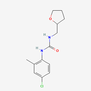 molecular formula C13H17ClN2O2 B7526485 1-(4-Chloro-2-methylphenyl)-3-(oxolan-2-ylmethyl)urea 