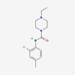 molecular formula C14H20ClN3O B7526557 N-(2-chloro-4-methylphenyl)-4-ethylpiperazine-1-carboxamide 