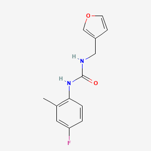 molecular formula C13H13FN2O2 B7526634 1-(4-Fluoro-2-methylphenyl)-3-(furan-3-ylmethyl)urea 