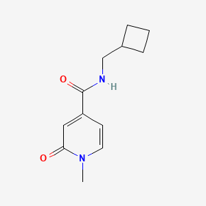 molecular formula C12H16N2O2 B7526637 N-(cyclobutylmethyl)-1-methyl-2-oxopyridine-4-carboxamide 