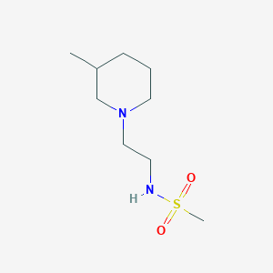 molecular formula C9H20N2O2S B7526644 N-[2-(3-methylpiperidin-1-yl)ethyl]methanesulfonamide 