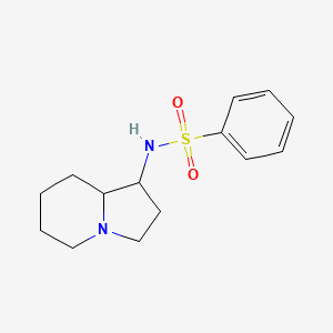 molecular formula C14H20N2O2S B7526662 N-(1,2,3,5,6,7,8,8a-octahydroindolizin-1-yl)benzenesulfonamide 