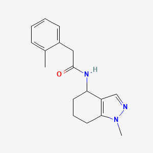 molecular formula C17H21N3O B7526665 2-(2-methylphenyl)-N-(1-methyl-4,5,6,7-tetrahydroindazol-4-yl)acetamide 