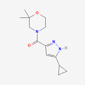 (5-cyclopropyl-1H-pyrazol-3-yl)-(2,2-dimethylmorpholin-4-yl)methanone