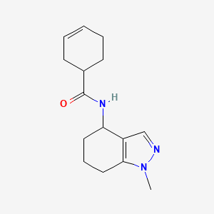 molecular formula C15H21N3O B7526698 N-(1-methyl-4,5,6,7-tetrahydroindazol-4-yl)cyclohex-3-ene-1-carboxamide 