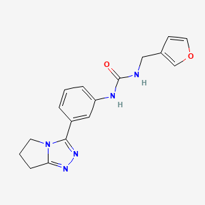 molecular formula C17H17N5O2 B7526729 1-[3-(6,7-dihydro-5H-pyrrolo[2,1-c][1,2,4]triazol-3-yl)phenyl]-3-(furan-3-ylmethyl)urea 