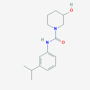 molecular formula C15H22N2O2 B7526745 3-hydroxy-N-(3-propan-2-ylphenyl)piperidine-1-carboxamide 