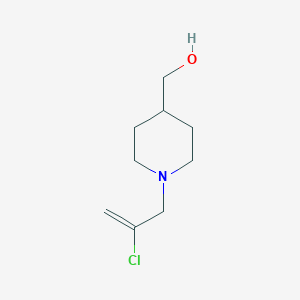 molecular formula C9H16ClNO B7526772 [1-(2-Chloroprop-2-enyl)piperidin-4-yl]methanol 