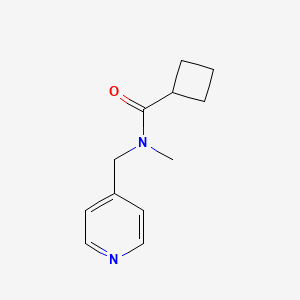 molecular formula C12H16N2O B7526783 N-methyl-N-(pyridin-4-ylmethyl)cyclobutanecarboxamide 