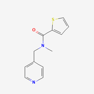 molecular formula C12H12N2OS B7526791 N-methyl-N-(pyridin-4-ylmethyl)thiophene-2-carboxamide 