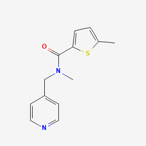 molecular formula C13H14N2OS B7526810 N,5-dimethyl-N-(pyridin-4-ylmethyl)thiophene-2-carboxamide 