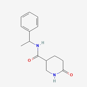 molecular formula C14H18N2O2 B7526821 6-oxo-N-(1-phenylethyl)piperidine-3-carboxamide 