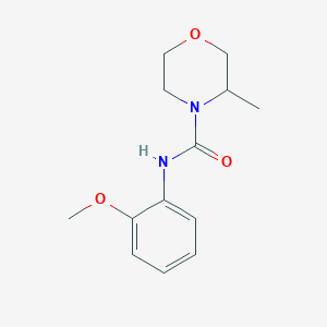 molecular formula C13H18N2O3 B7526825 N-(2-methoxyphenyl)-3-methylmorpholine-4-carboxamide 