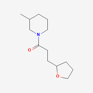 molecular formula C13H23NO2 B7526851 1-(3-Methylpiperidin-1-yl)-3-(oxolan-2-yl)propan-1-one 