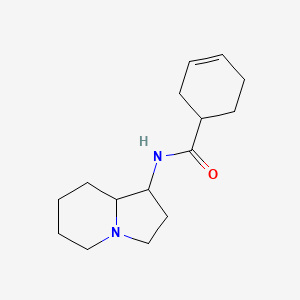 N-(1,2,3,5,6,7,8,8a-octahydroindolizin-1-yl)cyclohex-3-ene-1-carboxamide