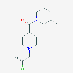 molecular formula C15H25ClN2O B7526861 [1-(2-Chloroprop-2-enyl)piperidin-4-yl]-(3-methylpiperidin-1-yl)methanone 