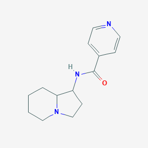 molecular formula C14H19N3O B7526863 N-(1,2,3,5,6,7,8,8a-octahydroindolizin-1-yl)pyridine-4-carboxamide 