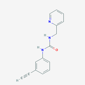 molecular formula C15H13N3O B7526866 1-(3-Ethynylphenyl)-3-(pyridin-2-ylmethyl)urea 