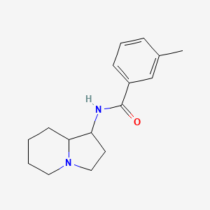 N-(1,2,3,5,6,7,8,8a-octahydroindolizin-1-yl)-3-methylbenzamide