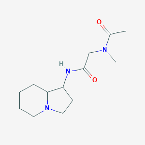 2-[acetyl(methyl)amino]-N-(1,2,3,5,6,7,8,8a-octahydroindolizin-1-yl)acetamide