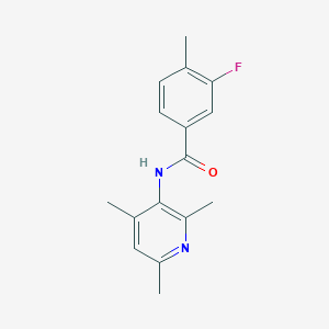 3-fluoro-4-methyl-N-(2,4,6-trimethylpyridin-3-yl)benzamide