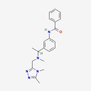 molecular formula C21H25N5O B7526945 N-[3-[1-[(4,5-dimethyl-1,2,4-triazol-3-yl)methyl-methylamino]ethyl]phenyl]benzamide 