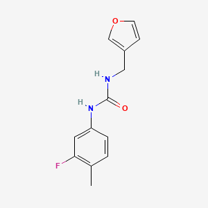 molecular formula C13H13FN2O2 B7526968 1-(3-Fluoro-4-methylphenyl)-3-(furan-3-ylmethyl)urea 
