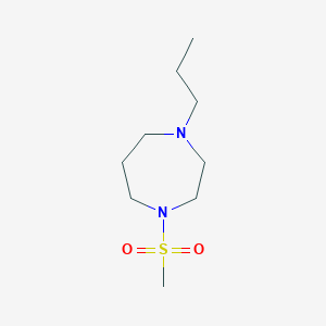 molecular formula C9H20N2O2S B7527000 1-Methylsulfonyl-4-propyl-1,4-diazepane 