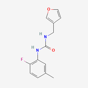 molecular formula C13H13FN2O2 B7527019 1-(2-Fluoro-5-methylphenyl)-3-(furan-3-ylmethyl)urea 