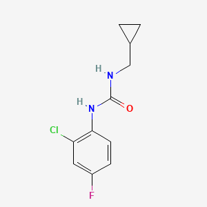 molecular formula C11H12ClFN2O B7527031 1-(2-Chloro-4-fluorophenyl)-3-(cyclopropylmethyl)urea 