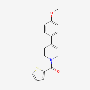 molecular formula C17H17NO2S B7527038 [4-(4-methoxyphenyl)-3,6-dihydro-2H-pyridin-1-yl]-thiophen-2-ylmethanone 
