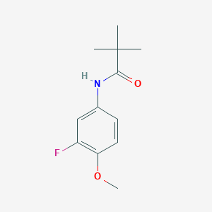 molecular formula C12H16FNO2 B7527047 N-(3-fluoro-4-methoxyphenyl)-2,2-dimethylpropanamide 