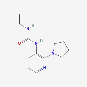 molecular formula C12H18N4O B7527053 N-ethyl-N'-[2-(1-pyrrolidinyl)-3-pyridyl]urea 