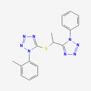 1-(2-Methylphenyl)-5-[1-(1-phenyltetrazol-5-yl)ethylsulfanyl]tetrazole