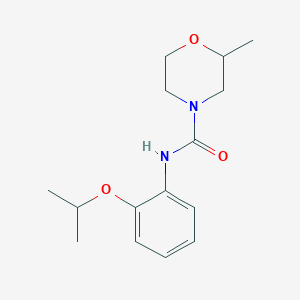 molecular formula C15H22N2O3 B7527077 2-methyl-N-(2-propan-2-yloxyphenyl)morpholine-4-carboxamide 