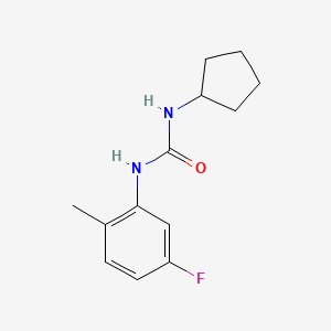 molecular formula C13H17FN2O B7527079 1-Cyclopentyl-3-(5-fluoro-2-methylphenyl)urea 