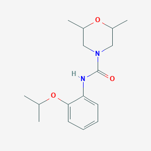 2,6-dimethyl-N-(2-propan-2-yloxyphenyl)morpholine-4-carboxamide