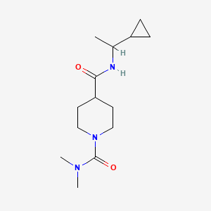 4-N-(1-cyclopropylethyl)-1-N,1-N-dimethylpiperidine-1,4-dicarboxamide