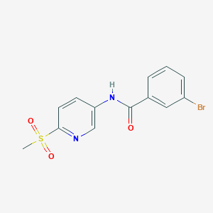 3-bromo-N-(6-methylsulfonylpyridin-3-yl)benzamide